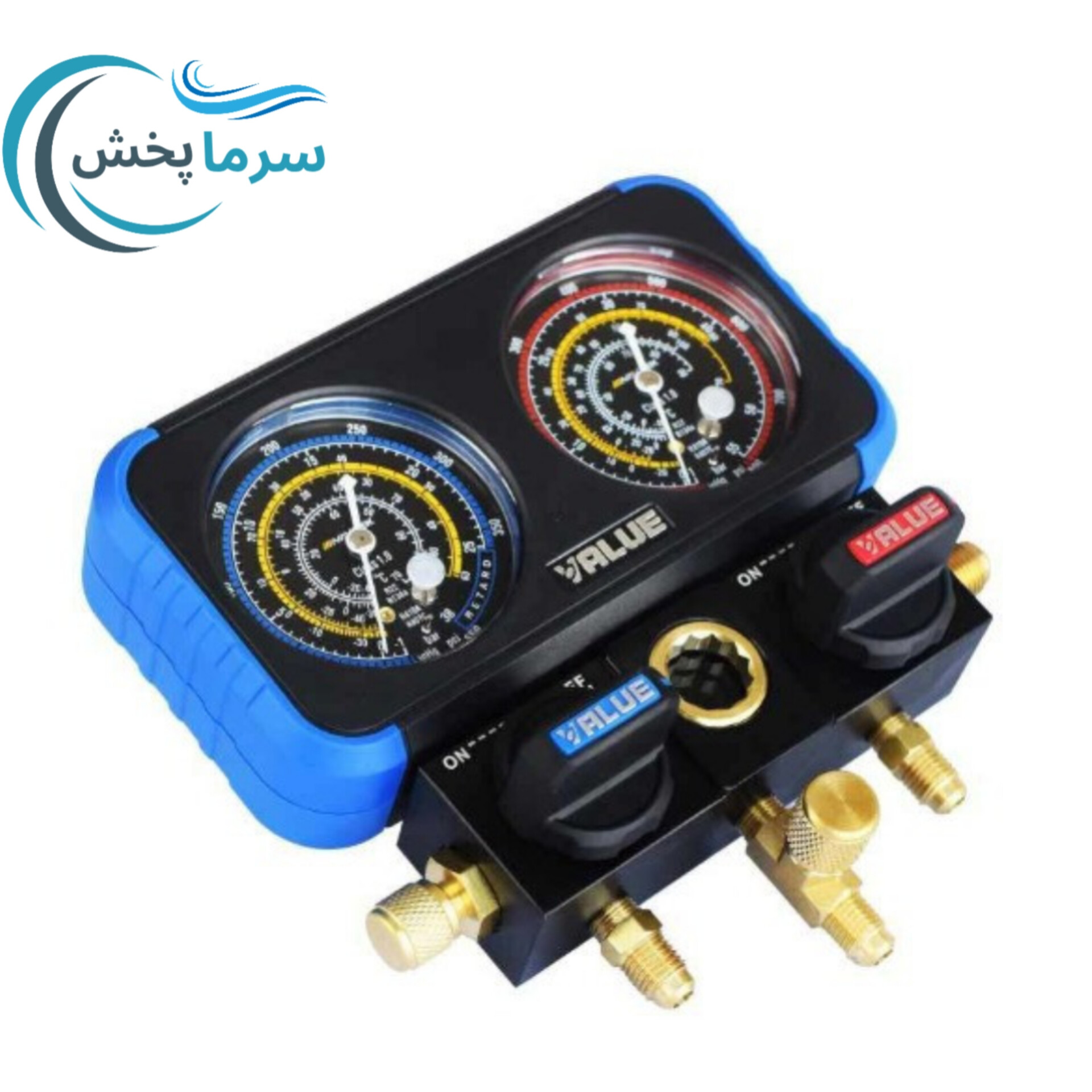 گیج دوقلوی ولیو مدل VRM2-B0401/ منیفولد گیج سرویس تهویه R22 - R410A