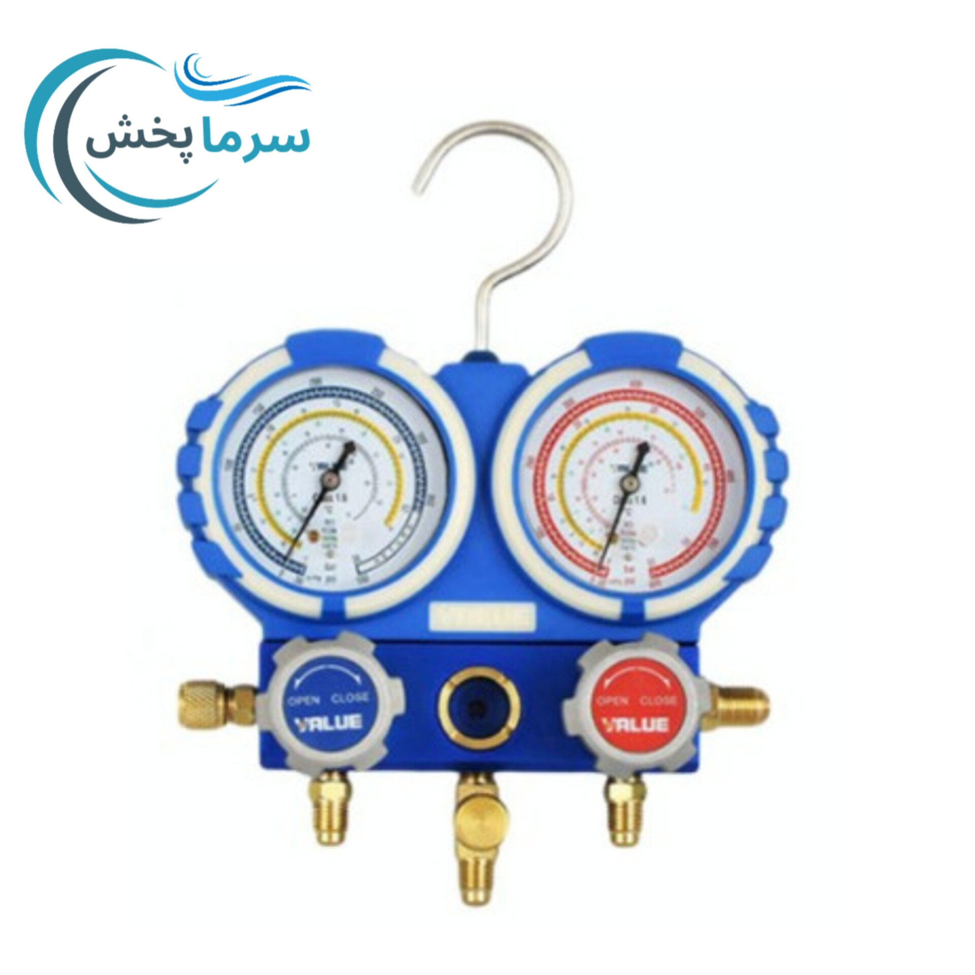 گیج دوقلوی ولیو مدل VMG-2-R410A-B/ منیفولد گیج سرویس تهویه  R410A