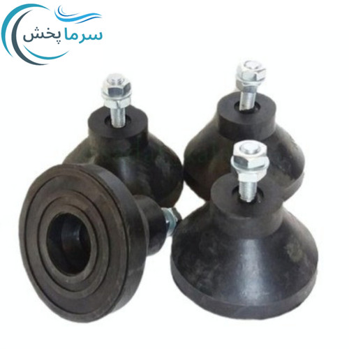 پایه زمینی لاستیکی مشکی 4 عددی