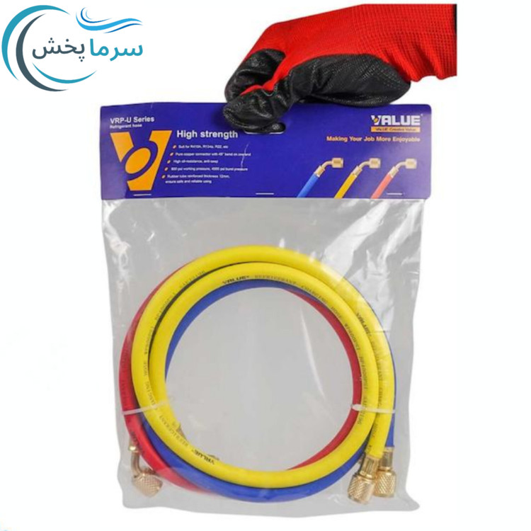 شیلنگ شارژ گاز 150 سانتی متری ولئو R22 (بسته3عددی)