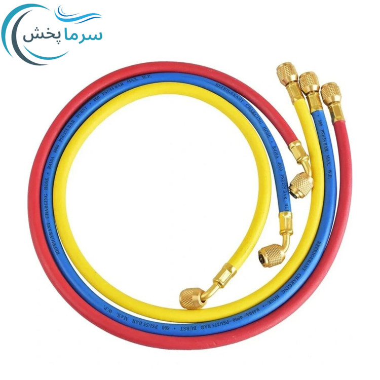 ست سه تایی شلنگ گیج دوقلو ولیو مخصوص R410 با طول ۱۵۰ سانتی متر